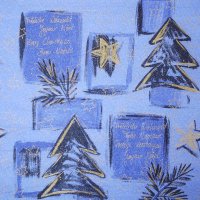 ドイツのシルキーペーパー もみの木とメッセージ クリスマスラッピングに